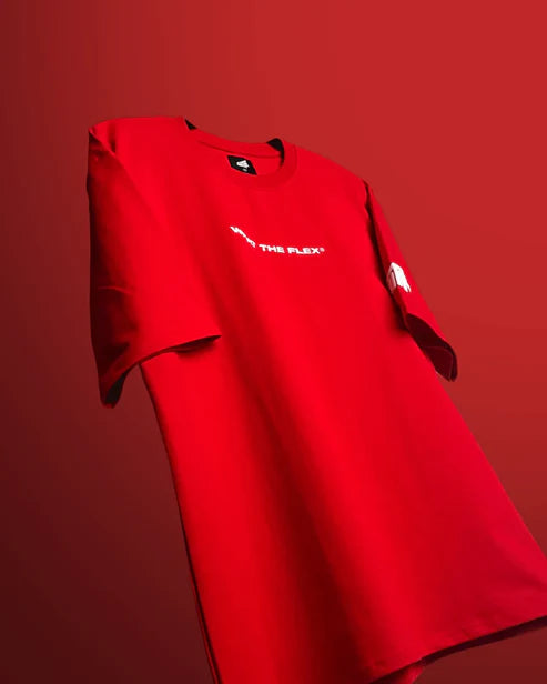 Melted Heavyweight Red Oversized T-shirt