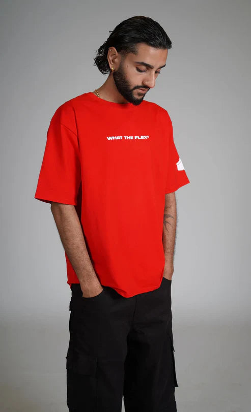 Melted Heavyweight Red Oversized T-shirt