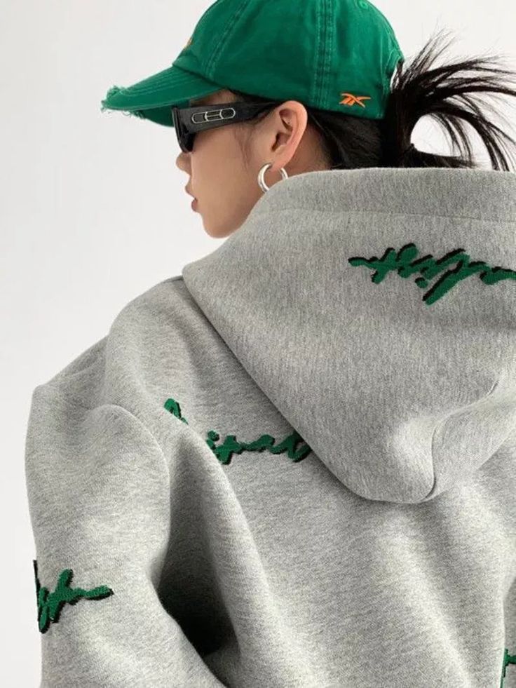 Vintage Grey Loose Pullover Hoodie