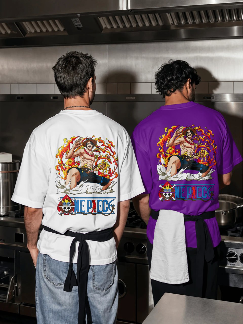 (Copy) Portgas D. Ace Oversized Anime T-Shirt – One Piece Flame Emperor